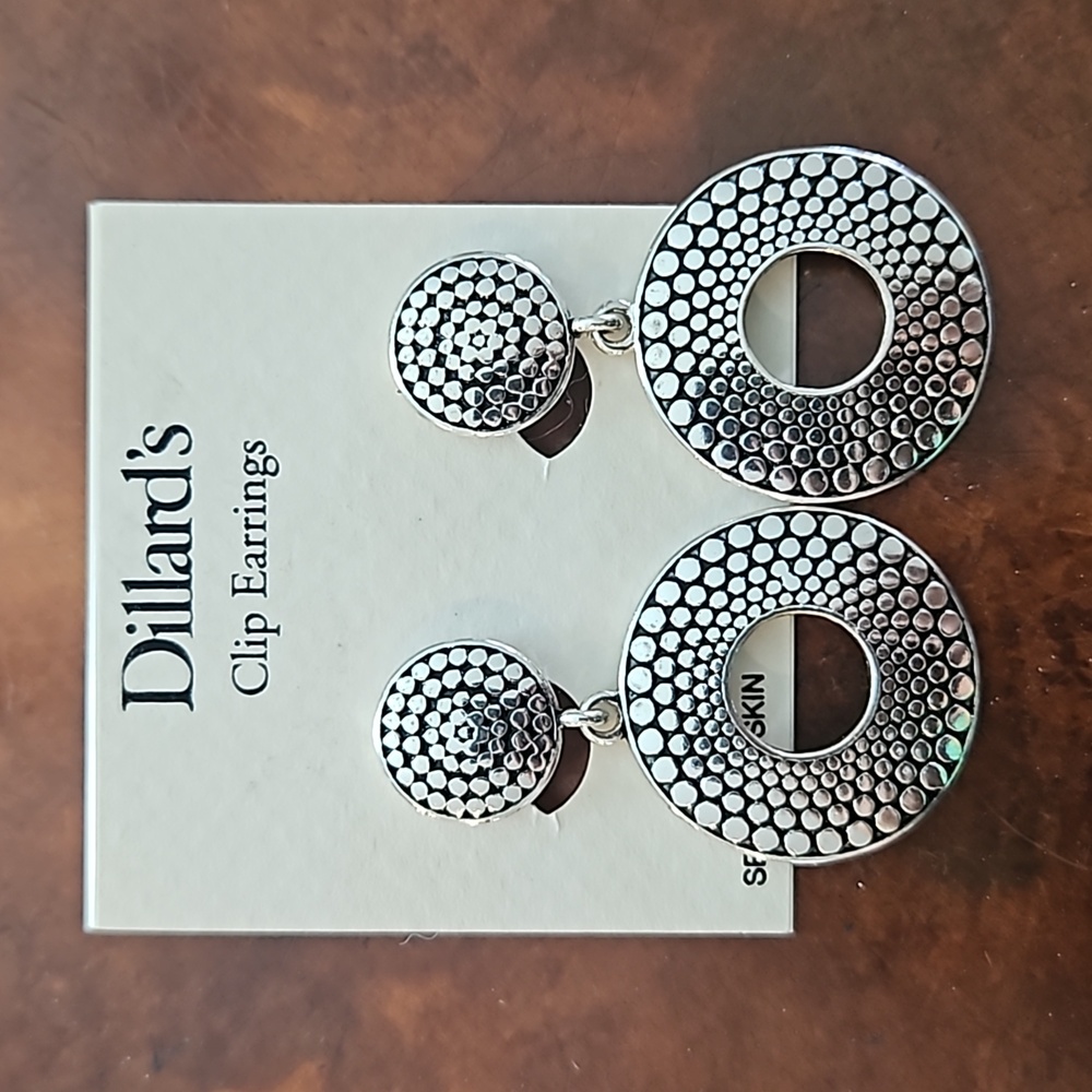 2 Pair Earrings!! Dillard's CLIP earrings and unmarked CLIP earrings